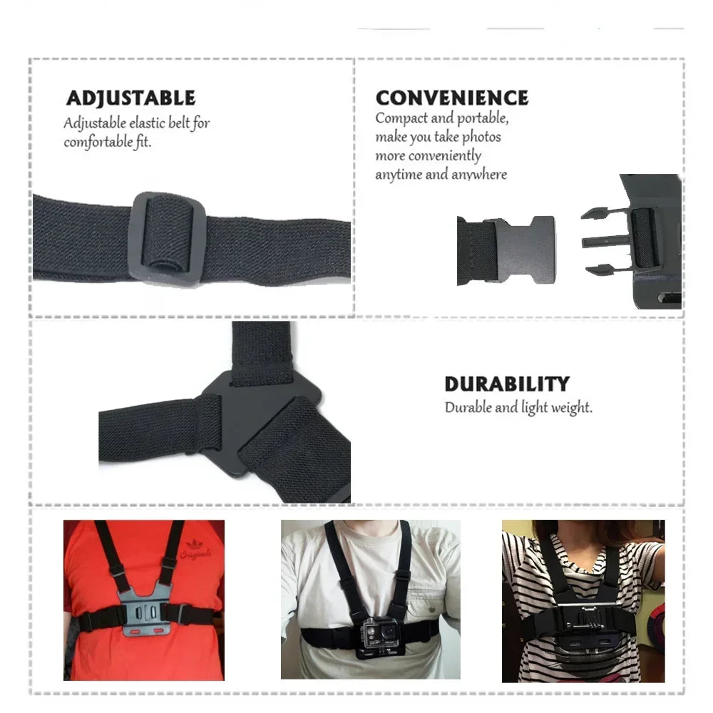 Set For Gopro Hero Chest head Mount For Xiaomi Yi 4K SJCAM Kit For EKEN H9 Action Camera Accessories