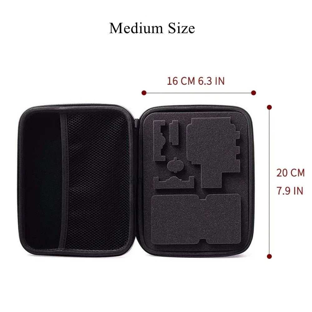 Portable Carry Case Small Medium Large Size Accessory Anti-shock Storage Bag For Gopro Hero Action Camera Tripod storage box