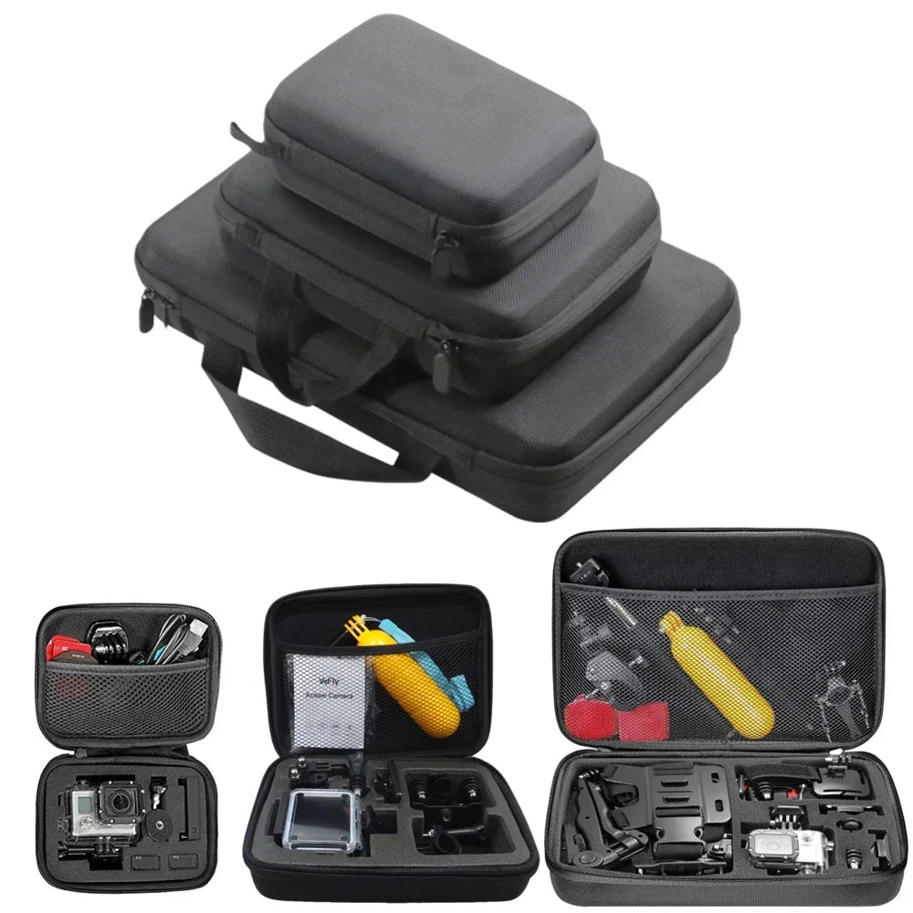 Portable Carry Case Small Medium Large Size Accessory Anti-shock Storage Bag For Gopro Hero Action Camera Tripod storage box