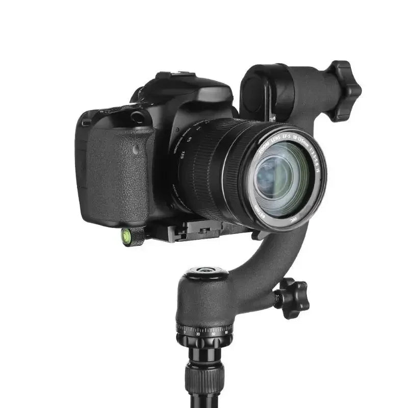Panoramic Gimbal Head Pan Tilt Aluminum Professional 360 Degree Tripod Head Quick Release Plate For DSLR Camera Telephoto Lens