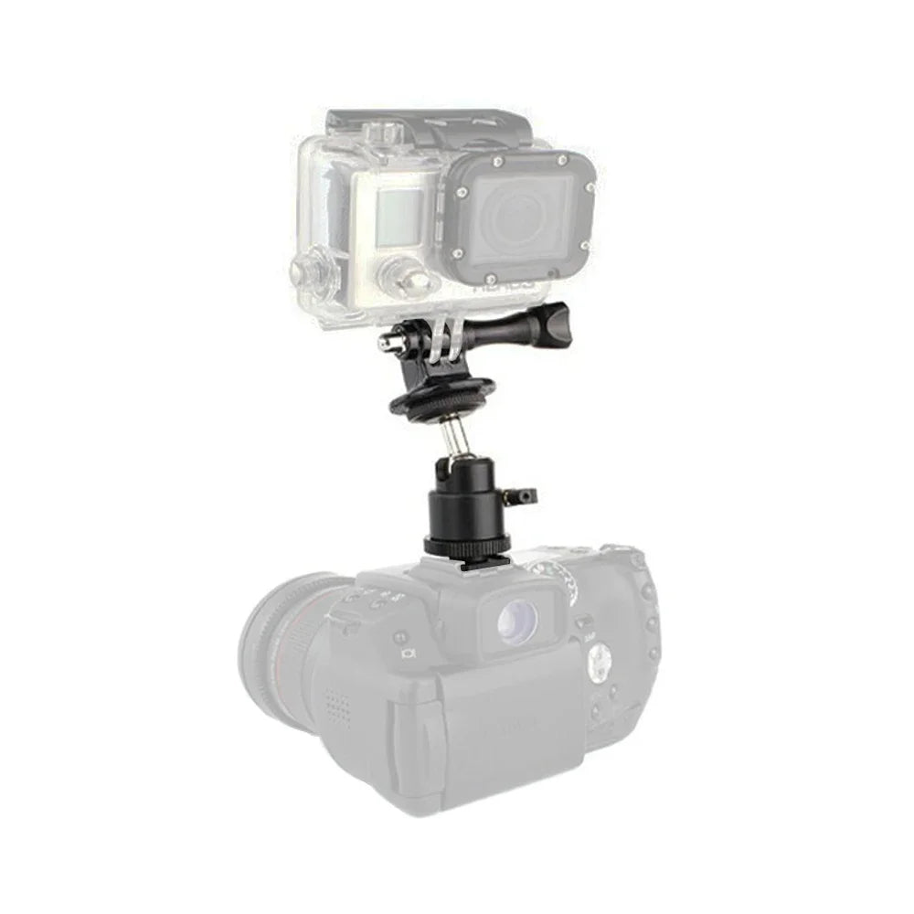 Mini 1/4 "Hot Shoe 360 Degree Swing With Tripod Mount Adapter for Gopro Hero Accessories Professional SLR Camera plastic A