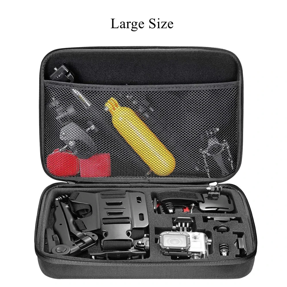 Portable Carry Case Small Medium Large Size Accessory Anti-shock Storage Bag For Gopro Hero Action Camera Tripod storage box