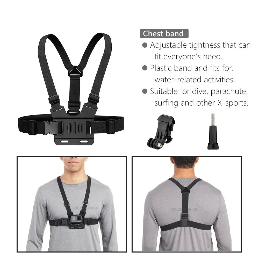 Set For Gopro Hero Chest head Mount For Xiaomi Yi 4K SJCAM Kit For EKEN H9 Action Camera Accessories