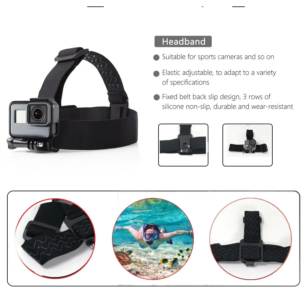 Set For Gopro Hero Chest head Mount For Xiaomi Yi 4K SJCAM Kit For EKEN H9 Action Camera Accessories