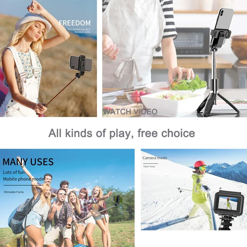 Selfie Stick Tripod Foldable & Monopods Video stand Universal for Smartphones for Gopro AA