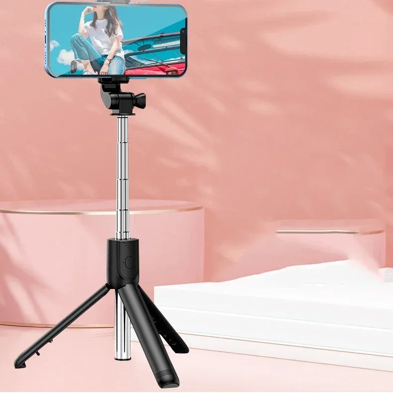 Universal Tripod Retractable Desktop Phone Holder For Live Broadcast / Portable Desk Live Stream Tripod