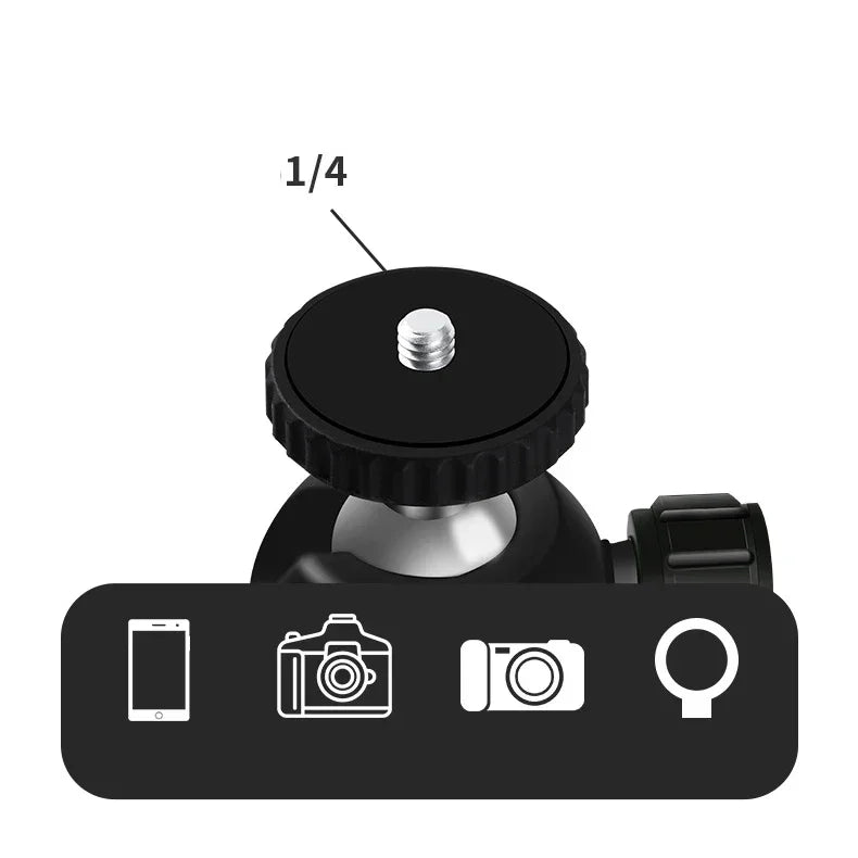 360° Swivel Tripod Portable Bracket 1/4 interface for Gopro or camera or mobile phone